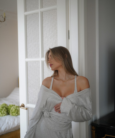 Домашний костюм “Sunday” серый меланж